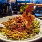 田燕 まるかく三 - 羊豚マーラービャンビャン麺＋パクチー追加