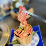米沢牛焼肉 仔虎 - 和牛切落とし