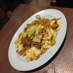 ぼてやん多奈加 - 豚肉焼きそば(太麺)    ￥800