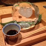 ごだん 宮ざわ - 2014年8月：ランチ(\5800)…デザート②、葛きり、出てきたとき歓声あがりました