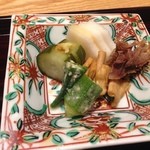 ごだん 宮ざわ - 2014年8月：ランチ(\5800)…お漬物も食べ放題