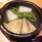 ごだん 宮ざわ - 2014年8月：ランチ(\5800)…賀茂ナスと万願寺唐辛子と冬瓜の牛テールスープ