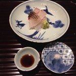 2014年8月：ランチ(\5800)…明石の鯛のお造り
