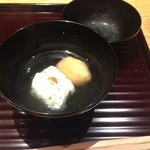 2014年8月：ランチ(\5800)…鱧と蓮根餅のお椀