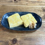 浅草じゅうろく 修善寺はなれ - 取り分けた後のだし巻き玉子（全体の1/3くらい）