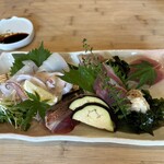 さかなや 日の出丸 - 剣先イカ入り　刺身盛合わせ