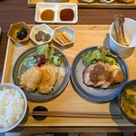 とんかつ GEN - メインが２種類選べる贅沢ランチセット¥1,980（ヒレかつ＆本日のステーキ）