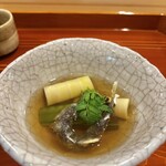 銀座 きた川 - ハチク、わらび、きぬさや、琵琶湖の稚鮎