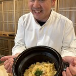 銀座 きた川 - 新生姜、ホタテ小柱の天ぷら、北寄貝のごはん