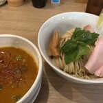 人力俥 - つけそば海老坦々。1100円税込