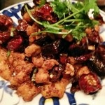 陳麻婆豆腐 - 岩手鶏の唐辛子炒め 1330円