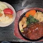 電気食堂 - ハンバーグ＆エビフライ定食