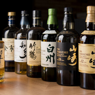 ジャパニーズウイスキーは強炭酸のハイボールで◎お酒多数ご用意