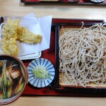 手打ちそば やまもと - 料理写真:鴨汁蕎麦（大盛り）+穴子1本