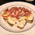 山下食堂 - 茄子のソテーとオムレツ　パルミジャーノのクリーム