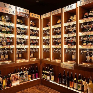 上質な空間で楽しむ九州のうまかもんと本格焼酎の数々