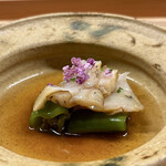 鮨しゅんじ - 天然つぶ貝 万願寺唐辛子