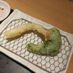 まきの - 万願寺唐辛子とエビ