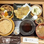 群馬の台所 - 舞茸の天ぷらと峠の釜皿御膳（訪問時1,980円）