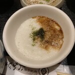 でんがく･季節料理 おかじま - 長芋とろろ（タレを掛けた後）