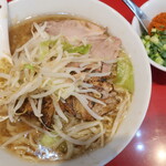 ラーメン二郎 - ラーメンミニ＋青ネギショウガ半分炙