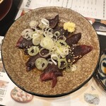 廻転とやま鮨 - 本まぐろ血合いルイベ。通な1品