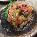 だいだらぼっち - イナダとボタンゴショウのなめろう