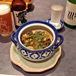 Suppon to Thai Tsukishima Genpei - 日本酒「緑川」はこの後のすっぽん鍋に合わせました。
