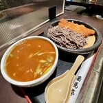 番馬亭 - カツカレーつけ麺(蕎麦・⑤辛い)