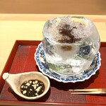 銀座 しのはら - 大豆コーヒーのくず餅、黒蜜
