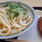 いきいきうどん - かけ（中）＆コロッケ