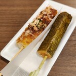 道の駅 やまがた蔵王 - こんにゃくとお米のコラボ(お好み焼き味と海苔巻き)で不思議な食感