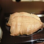 鮨みなと - 2品目、蒸し鮑。とても美味しかったです。