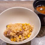 USHIGORO S. - 牛ヒレと焼きとうもろこしの土鍋ご飯