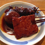 おでん３本 360円  たまご、牛すじ、はんぺい