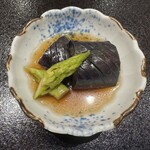 神田錦町 鮨たか晴 - 茄子、アスパラガスの揚げ浸し