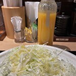 とんかつわか葉　 - お願いしたら出てくるドレッシング