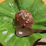 まとい 銀座 - 先付　(雲丹を抜いていただきました)