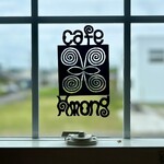 カフェモン - 薄曇りのこの日、いつものこのステッカーもなんだかアンニュイ。