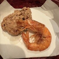 四谷YAMAZAKI - 海老のソフトシェル　マグロのホホあげ