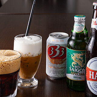 ベトナムコーヒーやハノイビールなどベトナムのドリンクが揃う♪