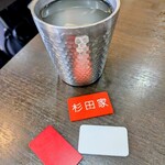 ラーメン 杉田家 - 橙＝ラーメン並　赤＝のり　白＝ライス200g　水