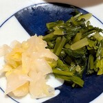 雅なだし - 雅なだし ＠半蔵門 炙りネギトロ＆めかぶなだし茶漬けに付く京漬物