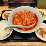 元祖ニュータンタンメン本舗 - セットはご飯大盛可能です。