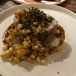 神田ワイン食堂パパン - チキンと伊勢海老のバロティーヌ。肉料理、鴨も頼んでいたはずが写真がない。多分酔って忘れていたのだろう。