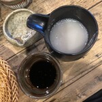 四天王寺 はやうち - 仕上げはこのそば湯！トロ〜リとした濁りがたまらない。