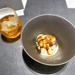 Japanese Soba Noodles 蔦 - 黒蜜ときな粉を掛けたジェラート