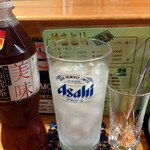 やきとり ばん - ウーロン茶、少ししか入んない