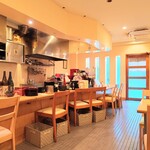 かわしま - 打ち場から見た店内。