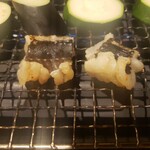 あなごや 炭火 ざく - 焼きしゃぶの様子